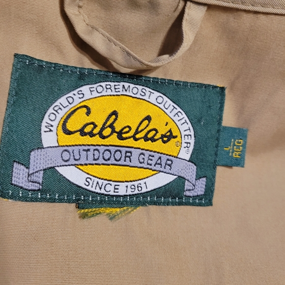 Cabela's men's Outdoor Gear zip up lining hunting hiking fishing vest size large - Picture 6 of 16